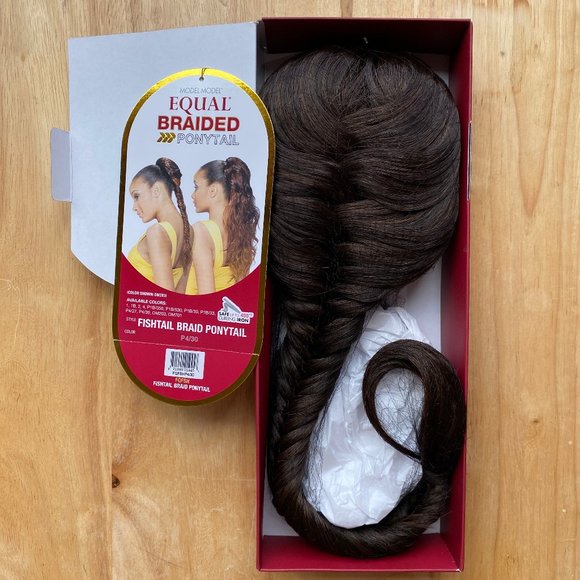 #90 MODEL MODEL FISHTAIL DRAWSTRING PONYTAIL - Picture 1 of 6